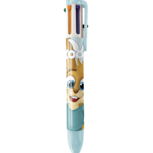 Pen met 6 kleuren inkt Koos - blauw